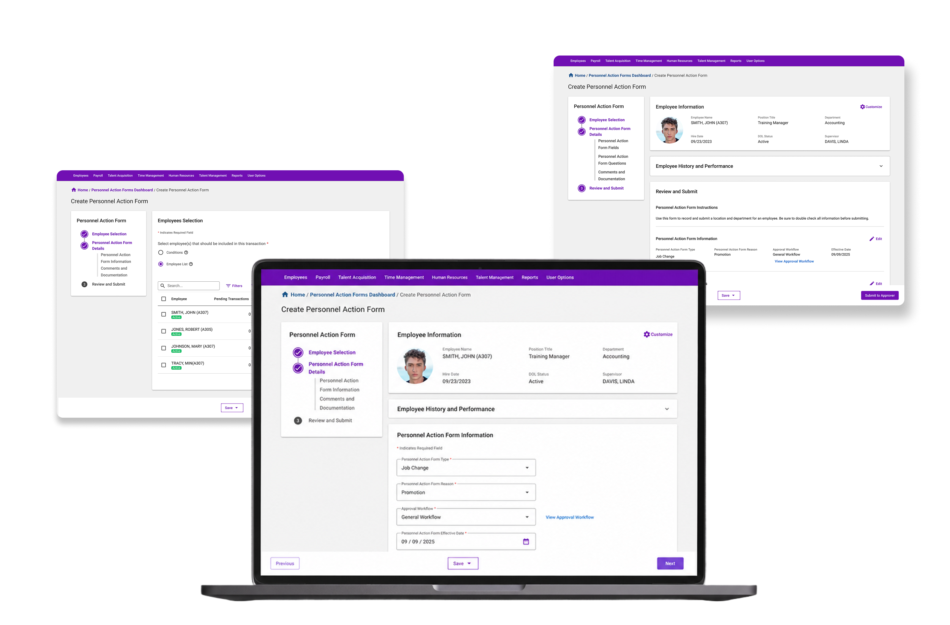PAF Redesign interface preview